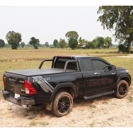 PROTECT aluminum trifold tonneau cover with roll bar for Toyota Hilux Extracab